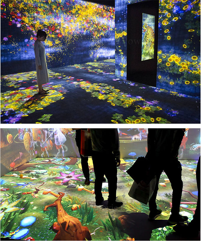 Jogos holográficos interativos da projeção da parede da exposição do entretenimento das crianças 0