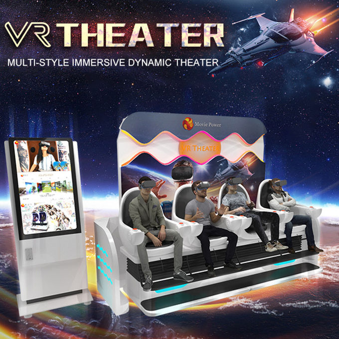 Cinema interativo 2 de Vr do parque temático 3 4 simulador dinâmico da plataforma dos assentos 9d 0