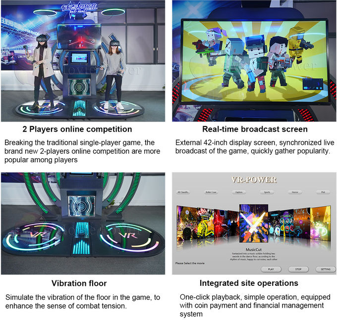 Jogo de formação da dança da música do voo VR de Arcade Machine Interactive Full Motion do simulador da música 4