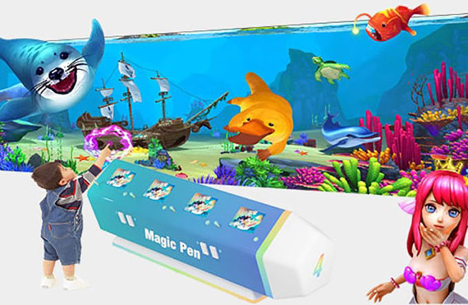 Pintura interativa do sistema de projeção do jogo da AR das crianças do equipamento do parque temático 1