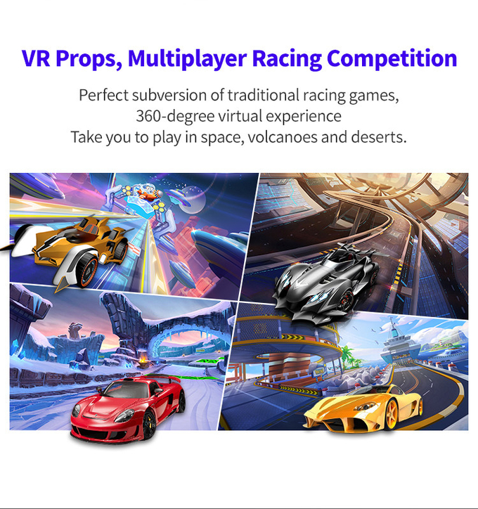 Simulador da condução de carro de VR Arcade Super Racing 9D para a sala de jogo interna 1