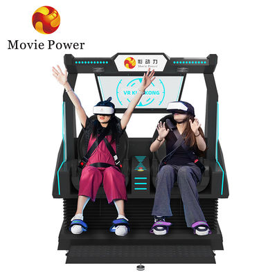5.0KW 9d VR Cinema 2 Assentos Roller Coaster VR Chair Arcade 4d 8d Simulador de Realidade Virtual Com Disparos