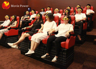 Assentos inovativos do movimento dos passeios de emoção do cinema da montanha russa do projeto 4D
