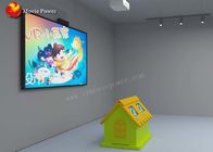 O enigma 3d despedaçou a parede que os jogos interativos do projetor inventam a pintura colorida educacional do pagamento
