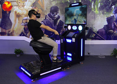 Cavaleiro fresco da batalha de Vr da experiência de Immersive do projeto com sela simulada
