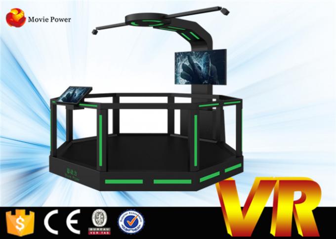 Simulador do vr dos auriculares 9d de HTC VIVE com jogo do tiro na posição do equipamento da realidade virtual 0