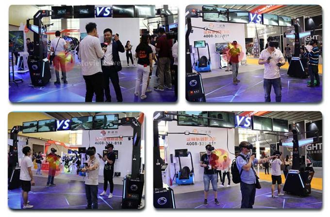 jogadores do dispositivo 4 do jogo do tiro do simulador de 1.2kw 9D VR para a liga do guerreiro do shopping VR 1