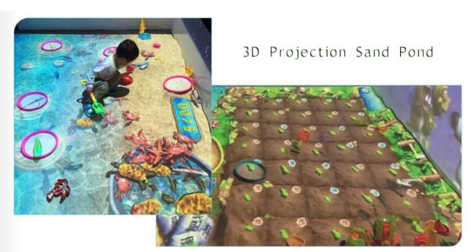projeção interativa do jogo de vídeo da lagoa 3D da areia do holograma do simulador da realidade 450W virtual 0