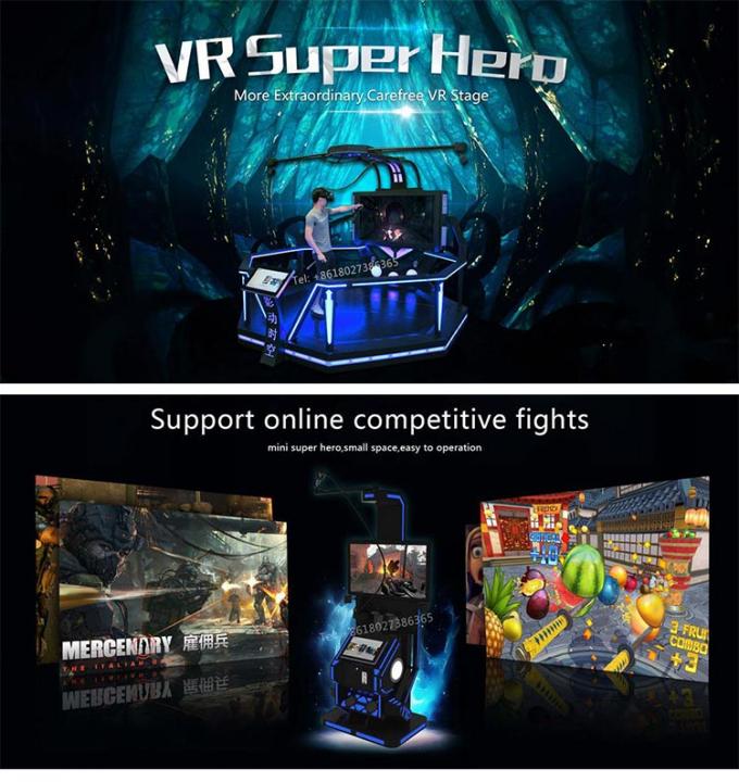 Máquina a fichas personalizada do pugilista do super-herói do simulador da realidade virtual/VR 2