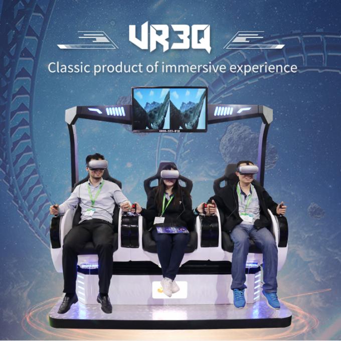 A visão 3 do cinema 360 do divertimento 9D VR assenta o simulador da cadeira do movimento da realidade virtual do ovo 0