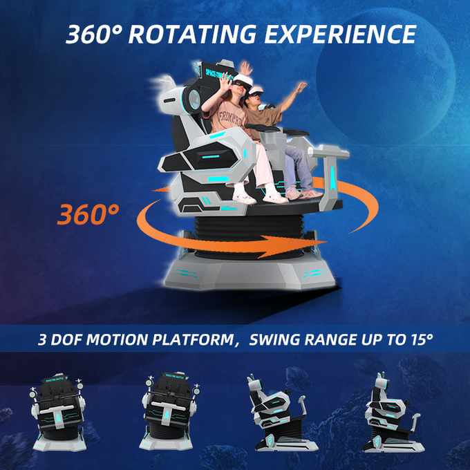 Segurança 9d VR Cinema 2 lugares VR Roller Coaster Simulator Chair 360 Motion Ride 2