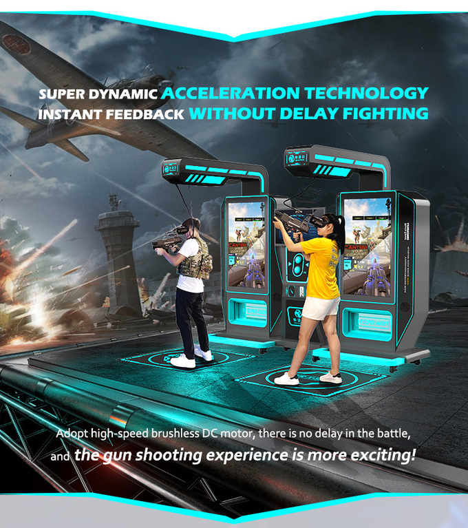 Virtual Reality Indoor 9d Vr Arcade Shooting Game Machine kat Vr Super 2 jogador simulador de arma para Shopping mall 2