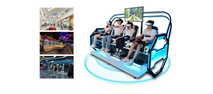 2.5kw Virtual Reality Roller Coaster Simulator 4 Sits 9D VR Cinema Space Theater 5