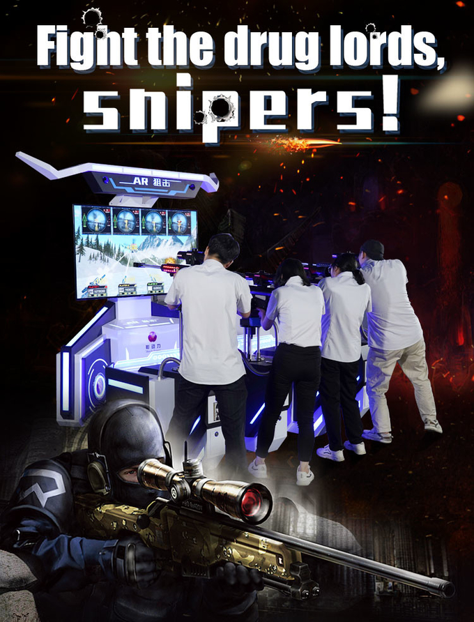 4 jogadores AR Sniper Moeda Operado Arcade Game Metralhadora Disparando Equipamento de jogos AR 0