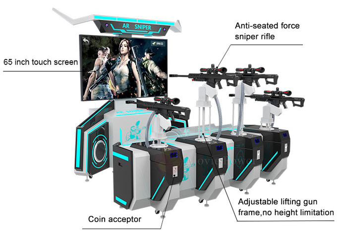Jogos de tiro VR interativos indoor Arcade Machine 4 Player para parque de diversões 3