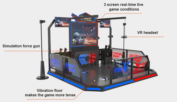 Equipamento de Realidade Virtual VR Shooting Game Machine 9d Vr Shoot Simulator Vr Shooting Arena Multiplayer 3