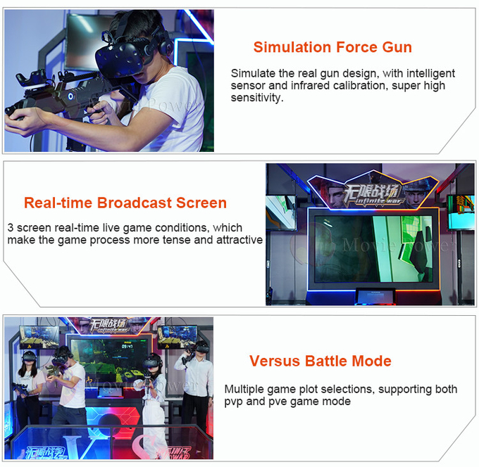 Equipamento de Realidade Virtual VR Shooting Game Machine 9d Vr Shoot Simulator Vr Shooting Arena Multiplayer 4