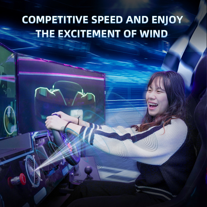 Car Simulator 9d Vr 6 Dof Racing Simulator Virtual Reality Arcade Game Machine com 3 telas 2