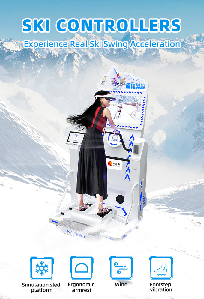 Simulador de esqui interior Simulador de snowboard 9d Virtual Reality Vr Simulador Máquinas Equipamento de parque de diversões 0