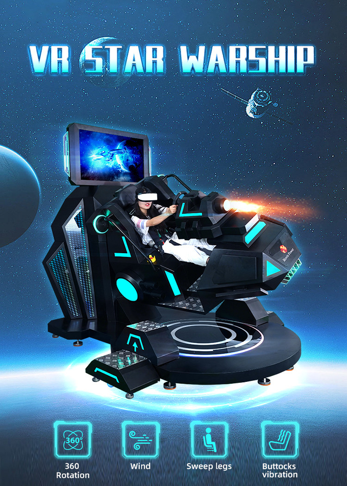 Disparando VR interativo 360 graus VR Flight VR Racing Simulator Cockpit Star Warship 0