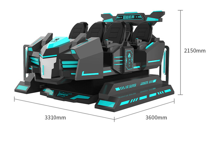 6 assentos Roller Coaster Simulador de Realidade Virtual 3d Vr Motion Chair Para parque de diversões 7