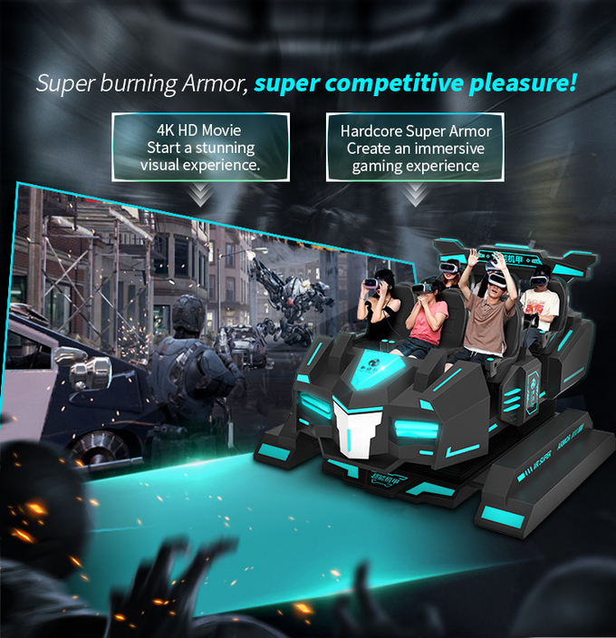 Cinema VR Parque temático 9d Realidade Virtual Roller Coaster Simulator 6 assentos VR Game Machine 4