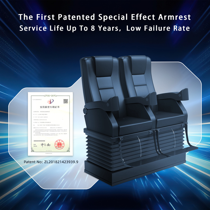 Cadeira de simulador de cinema 7d 4d 5d personalizada com plataforma elétrica Dof 6 3