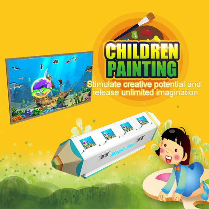Multiplayer Kids Games 3d Interactive AR Projector Indoor Children Painting Game Machine (Jogos Multiplayer para Crianças) 0