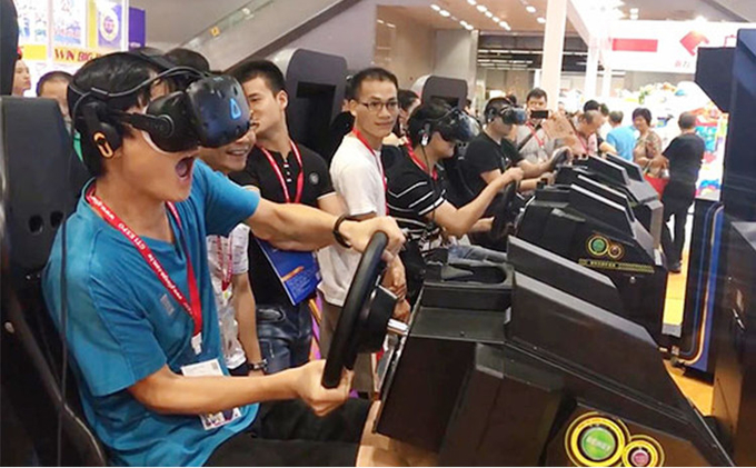 Simulador de condução 9d Vr Máquina de jogos Simulador de corridas de carros Vr Equipamento para parque temático de realidade virtual 6
