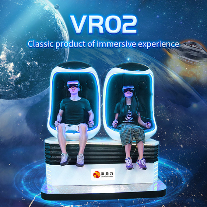 2 jogadores Realidade Virtual 9d cadeira de ovo 9d Vr Roller Coaster máquina de jogo simulador de plataforma de movimento simulador 0