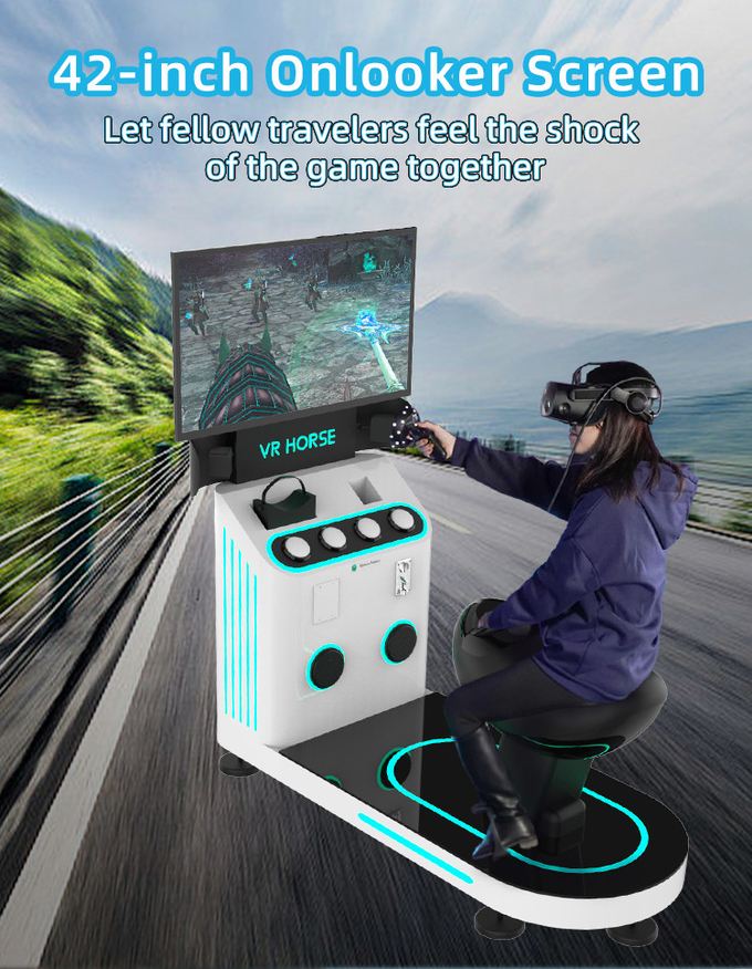 1 Jogador 9D Simulador de Realidade Virtual Cavalgada VR Máquina de Jogo Moeda Operada 4