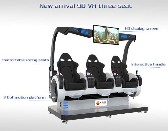 o controlo a distância 3 do simulador de 220V 9D assenta a máquina de jogo do cinema 3Q VR da realidade virtual 2