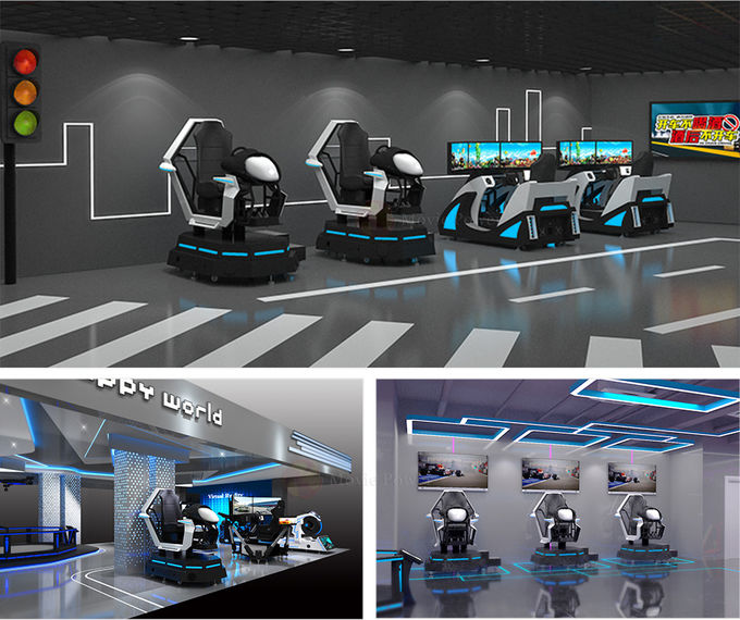 Ganhe o passeio de competência do simulador do dinheiro 9D VR na plataforma do movimento do sistema de condução F1 de Seat do jogo de Aracde do carro 0