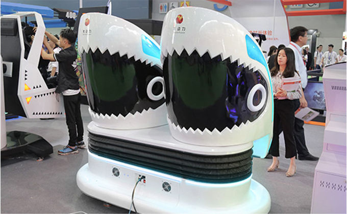 Parque temático 9D VR Egg Chair Simulator VR Shark Motion Cinema 2 lugares 2